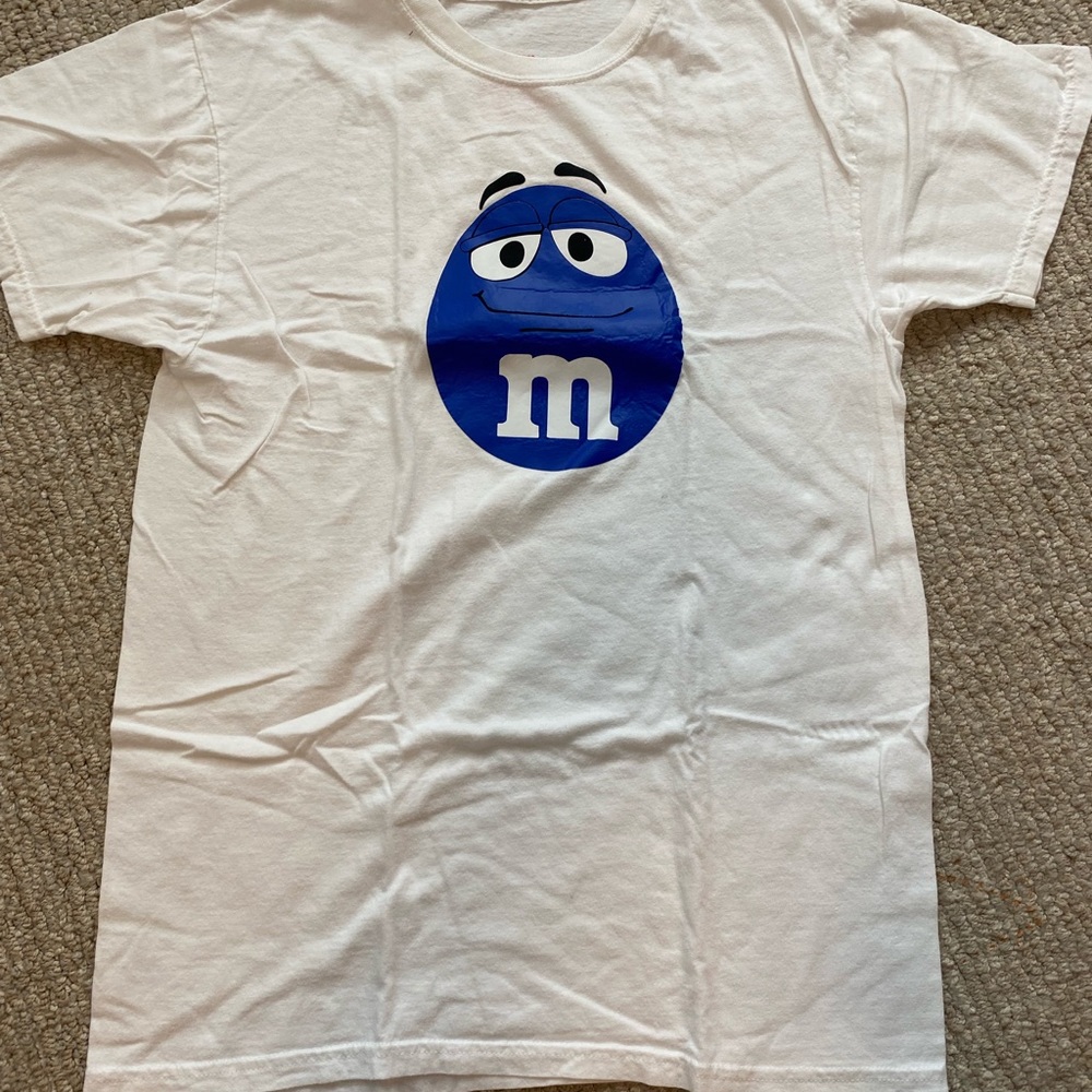 Blue M&M shirt